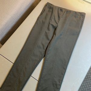 J Jill Essential Cotton-stretch Slim Ankle Pant Olive Green EUC Size 10
